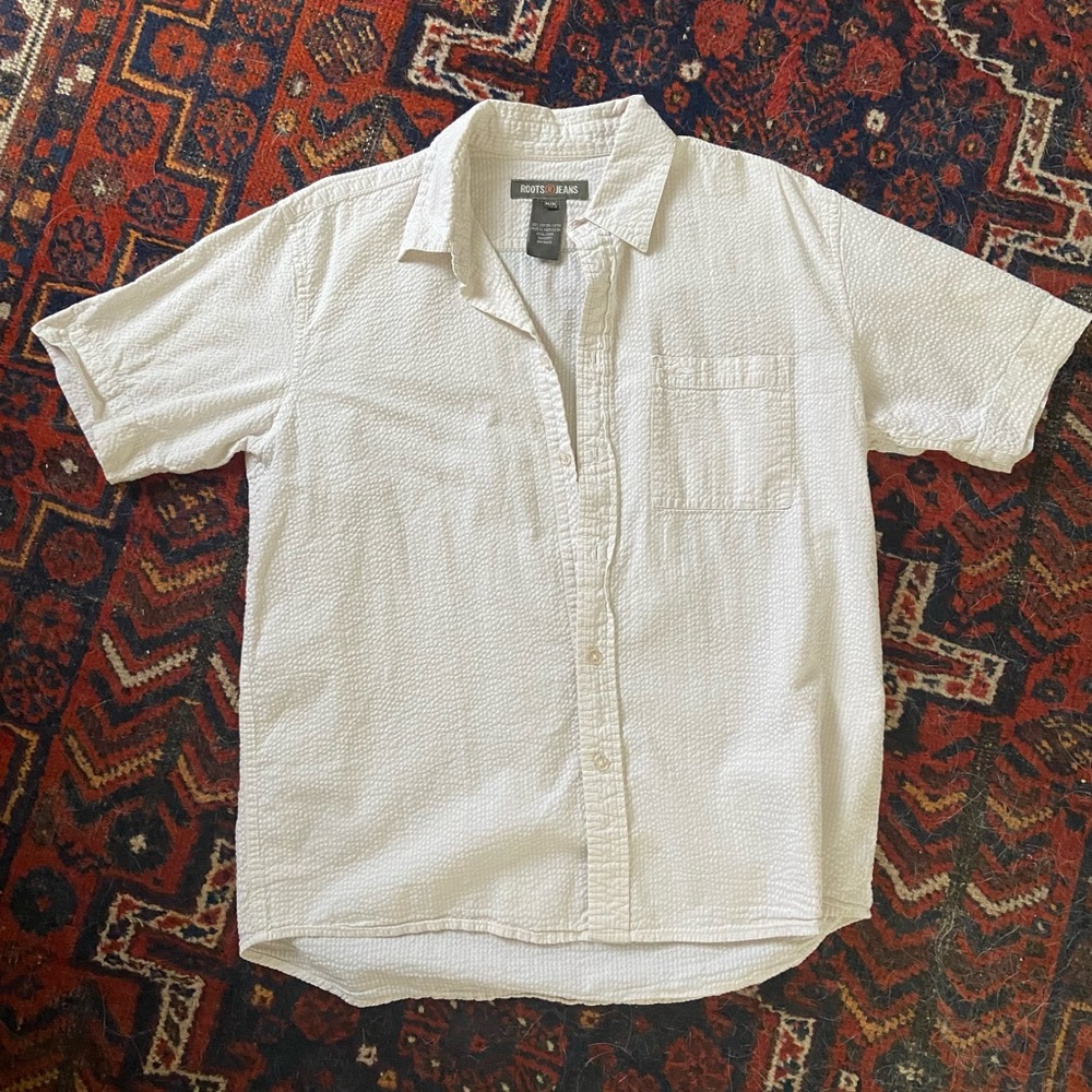 Roots Cream Casual Button Down Shirt